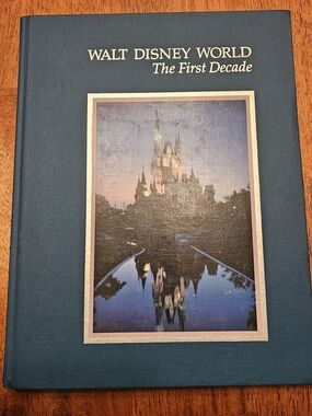 Disney Hardcover Castle Wall Art in Teal with Gold Lettering